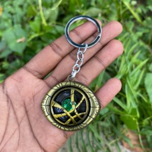 Doctor Strange Keychain - Eye of Agamotto Rotating Spiner Metal Keychain Keyring || MARVEL