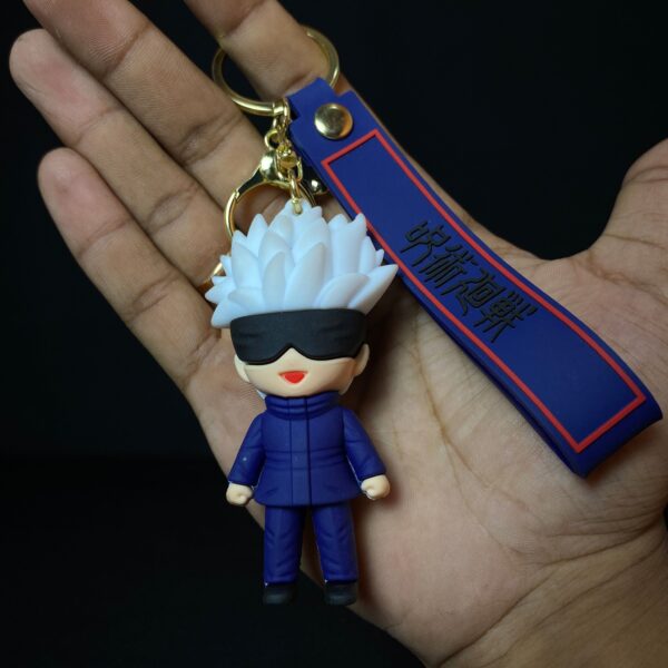 Gojo Satoru Anime Action Figures 3D Rubber Keychain keyring || JUJUTSU KAISEN - Image 1