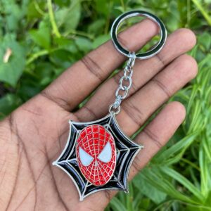 Spider Man Face Premium Rotating Spiner Metal Keychain Keyring || MARVEL