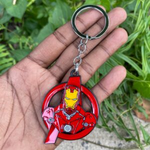 Iron Man Face Premium Rotating Spiner Metal Keychain Keyring || MARVEL