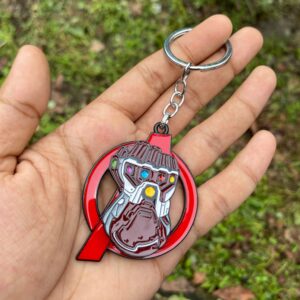 Thanos Gauntlet Hand Avengers Premium Rotating Spiner Metal Keychain Keyring || MARVEL