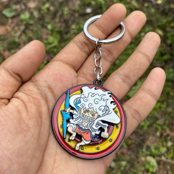 Monkey D.Luffy Gear 5 Rotating Spiner Metal Keychain Keyring || ONE PIECE - Image 1