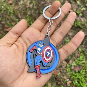 Captain America Avengers Premium Rotating Spiner Metal Keychain Keyring || MARVEL