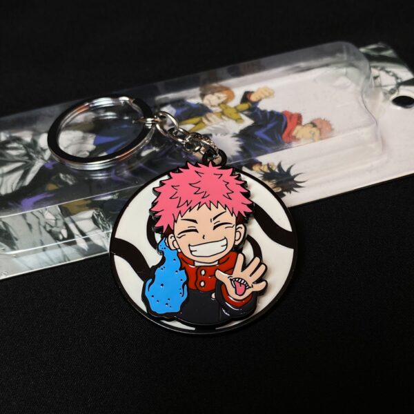 Yuji Itadori Rotating Spiner Metal Keychain Keyring || JUJUTSU KAISEN - Image 1
