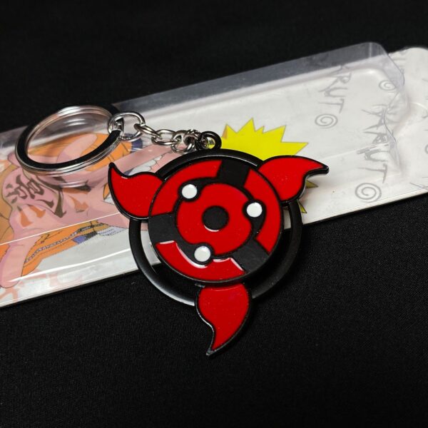 Madara Sharingan Eternal Rotating Spiner Metal Keychain Keyring || NARUTO - Image 1