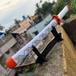 Rengoku Cosplay Replica Medium Size Wooden Katana With Free Stand [42 CM] || DEMON SLAYER - Image 3