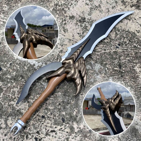 Sung Jinwoo Kasaka’s Venom Fang X Solo Leveling Cosplay Replica Premium Life Size Wooden Dagger [61 CM] || SOLO LEVELING - Image 1